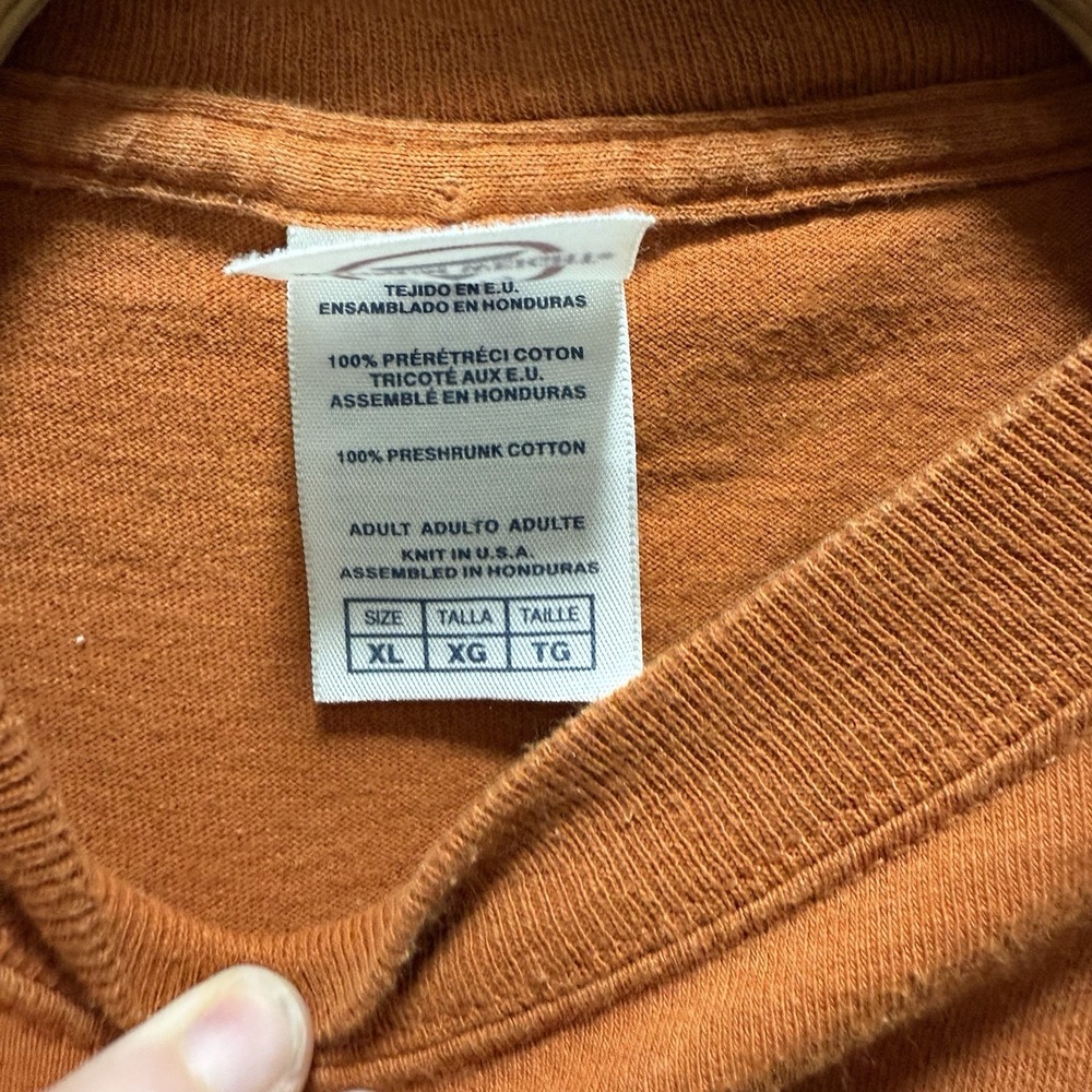 Texas Longhorns T-Shirt Men's XL Burnt Orange Delta Magnum Weight Shirt Vintage - Picture 3 of 5